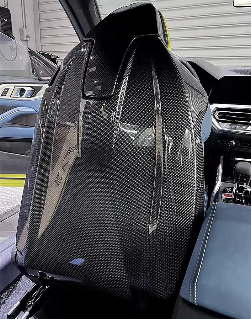 BMW 3 Series G80 M3 G82 G83 M4 OEM Style Carbon Fiber Seat Back Cover (2019 - 2024) - K2 Industries