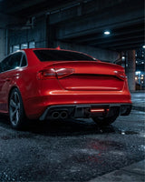 2008–2012 Audi A4 S-Line / S4 B8 Sedan Rear Bumper Lip with Integrated Brake Light – Carbon Fiber