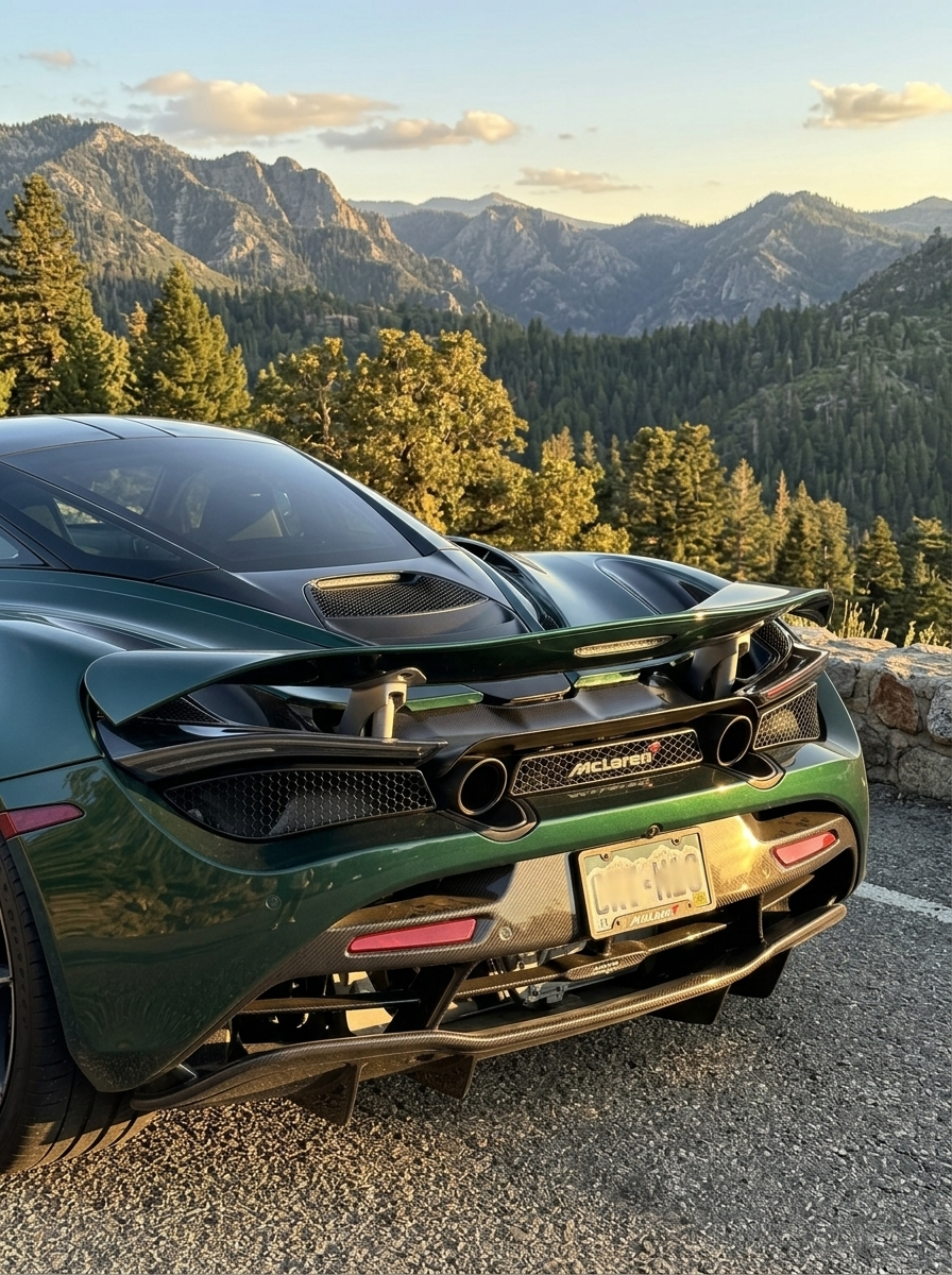 McLaren 720S Spider Dry Carbon Fiber Rear Bumper OEM Style 2017 - 2019