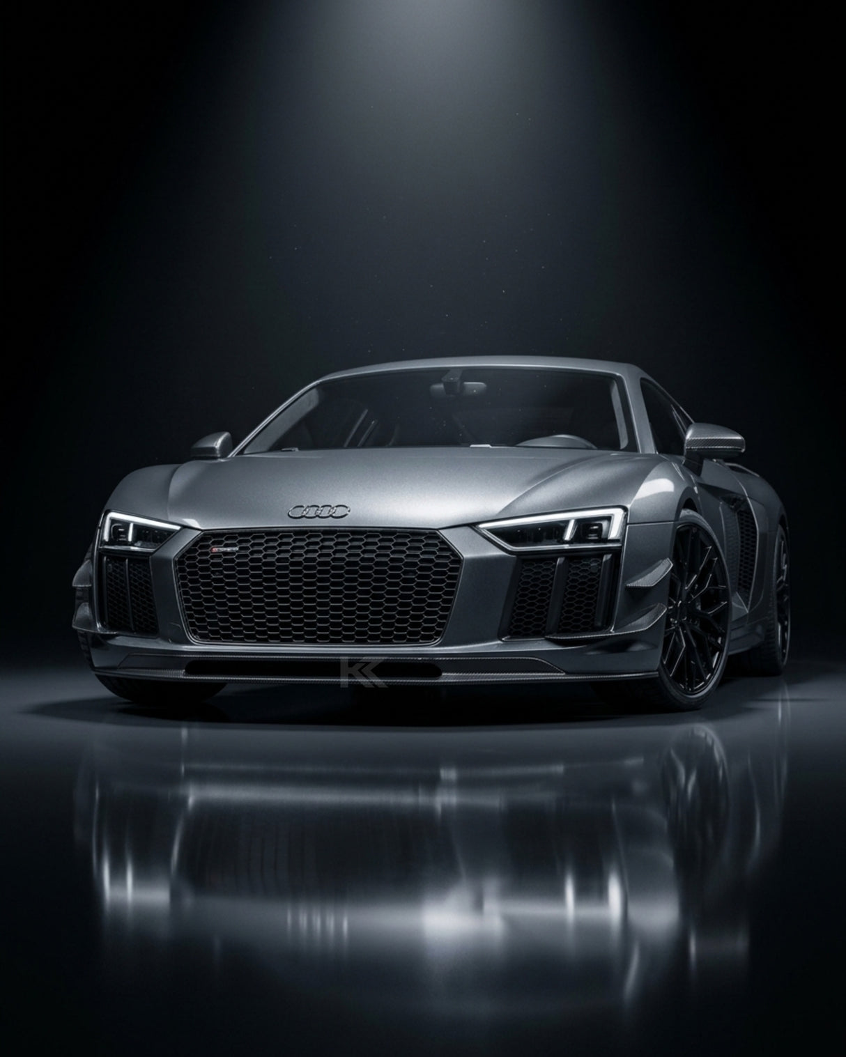 2016–2018 Audi R8 V10 & V10 Plus Coupe V-Design Front Lip Spoiler – Dry Carbon Fiber