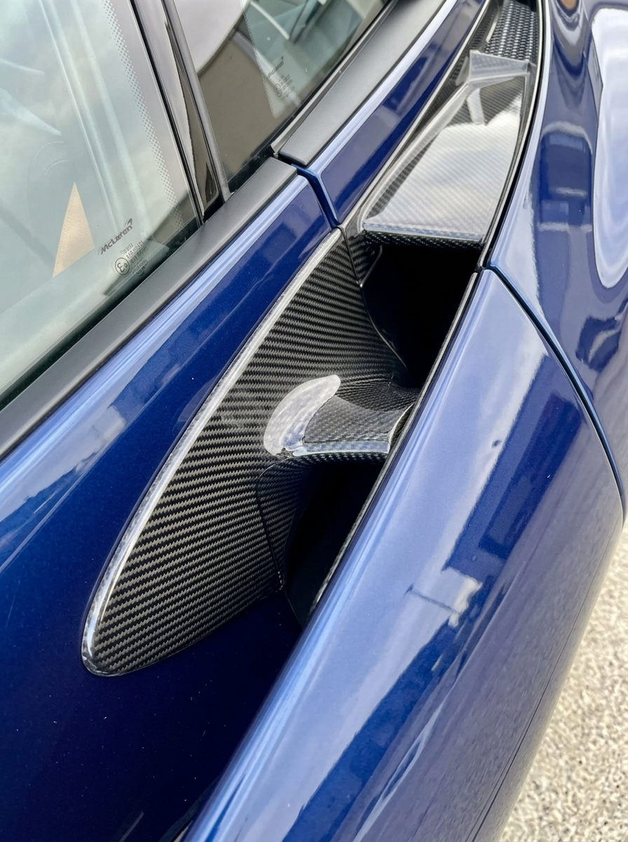 McLaren 720S Spider Dry Carbon Fiber Door Handle Covers 2017 - 2019 Pair