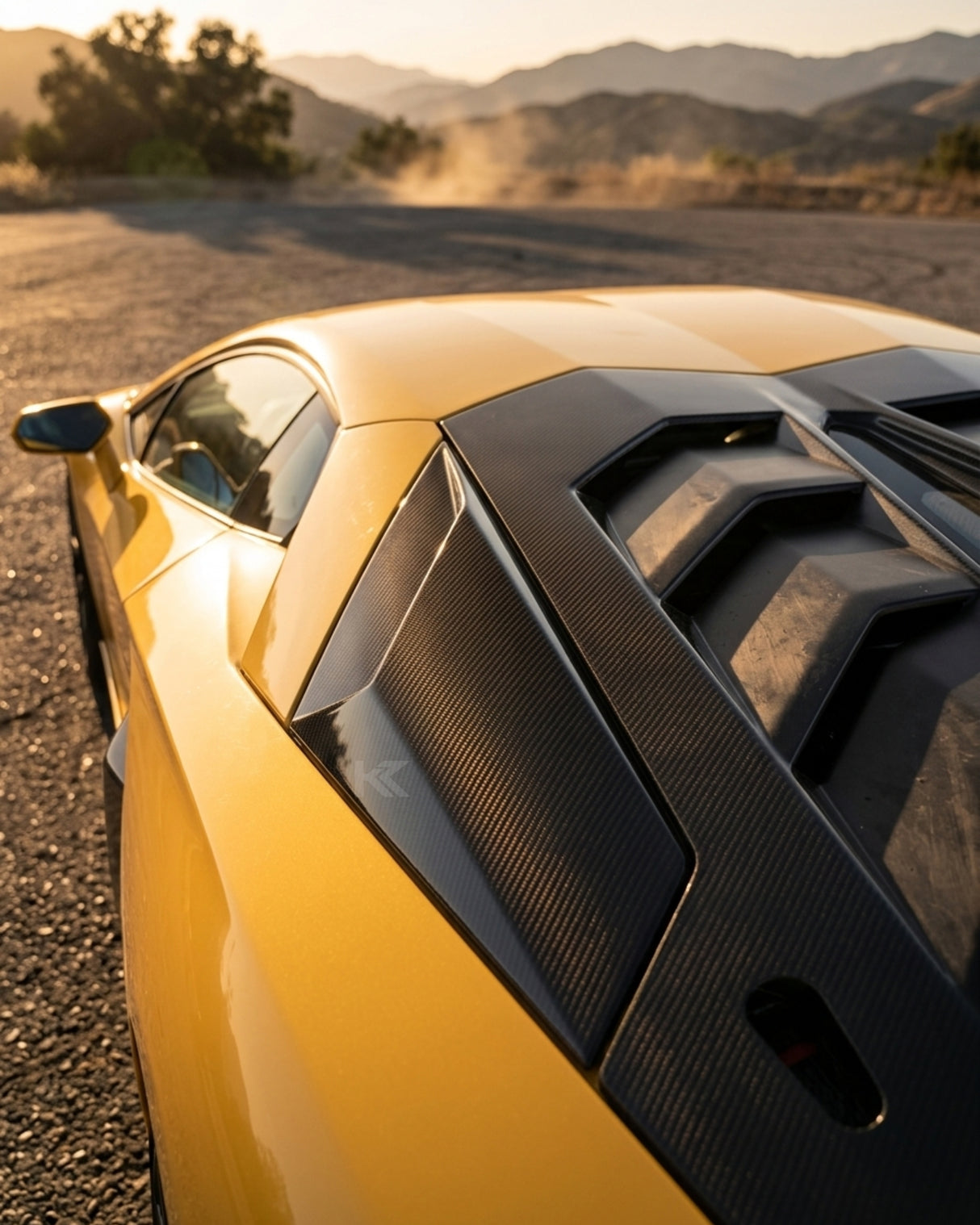 2011–2022 Lamborghini Aventador Rear Air Intakes – Dry Carbon Fiber