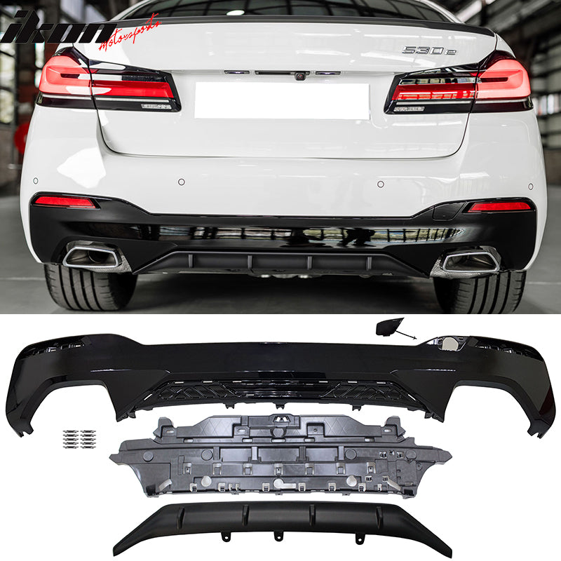 Fits 2021-2023 G30 G31 MP Type 1 Rear Diffuser+Front Bumper Lip+Side S