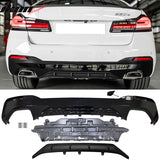 Fits 2021-2023 G30 G31 MP Type 1 Rear Diffuser+Front Bumper Lip+Side S