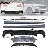 Fits 2021-2023 BMW G30 MP Type 1 Rear Diffuser+Front Bumper Lip+Side S