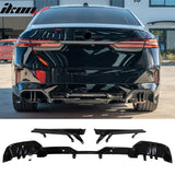 2024-2026 BMW G60 5-Series & i5 MP Rear Bumper Diffuser Gloss Black