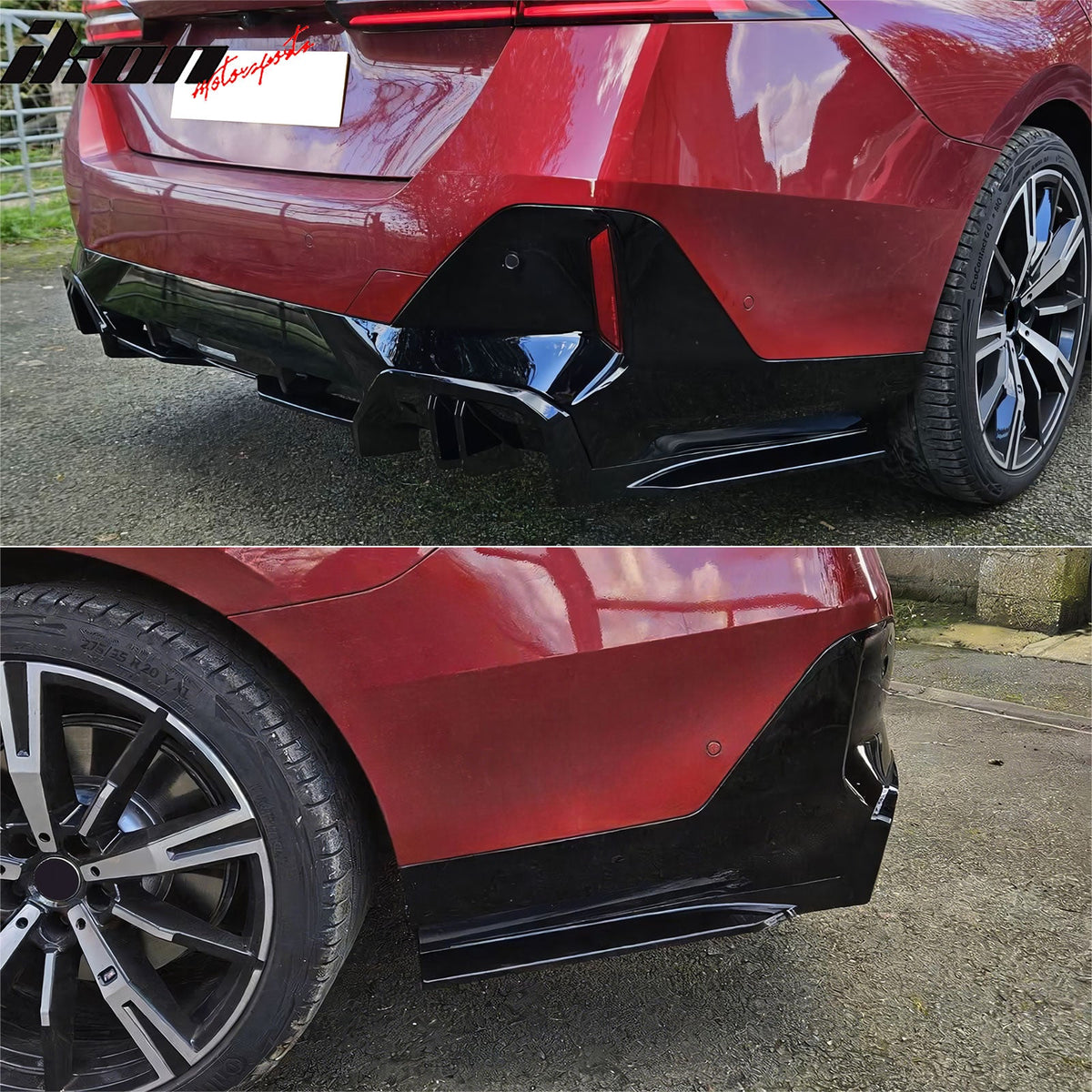 2024-2026 BMW G60 5-Series & i5 MP Rear Bumper Diffuser Gloss Black