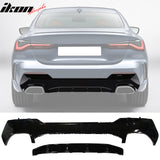 2021-2025 BMW G22 G23 4 Series M440 Black Rear Bumper Diffuser Lip