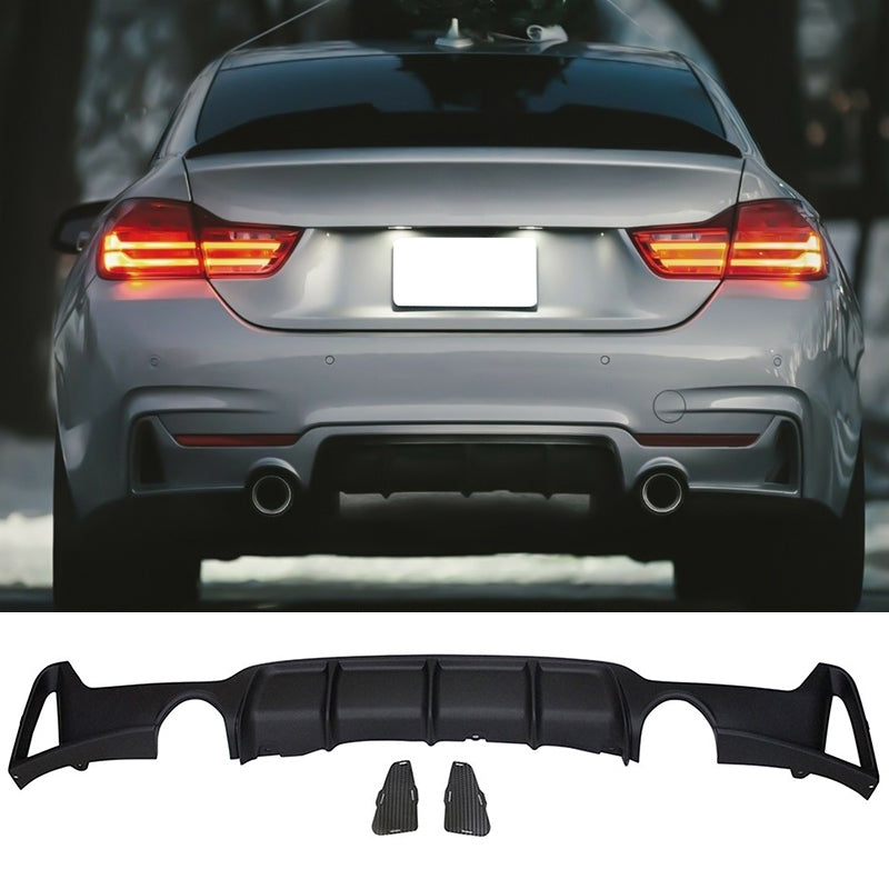 2014-2020 BMW 435 440i xDrive Rear Bumper Diffuser Dual Single Exhaust