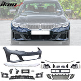 2019-2022 BMW G20 Unpainted M340 Front Rear Bumper M3 Style Side Skirt