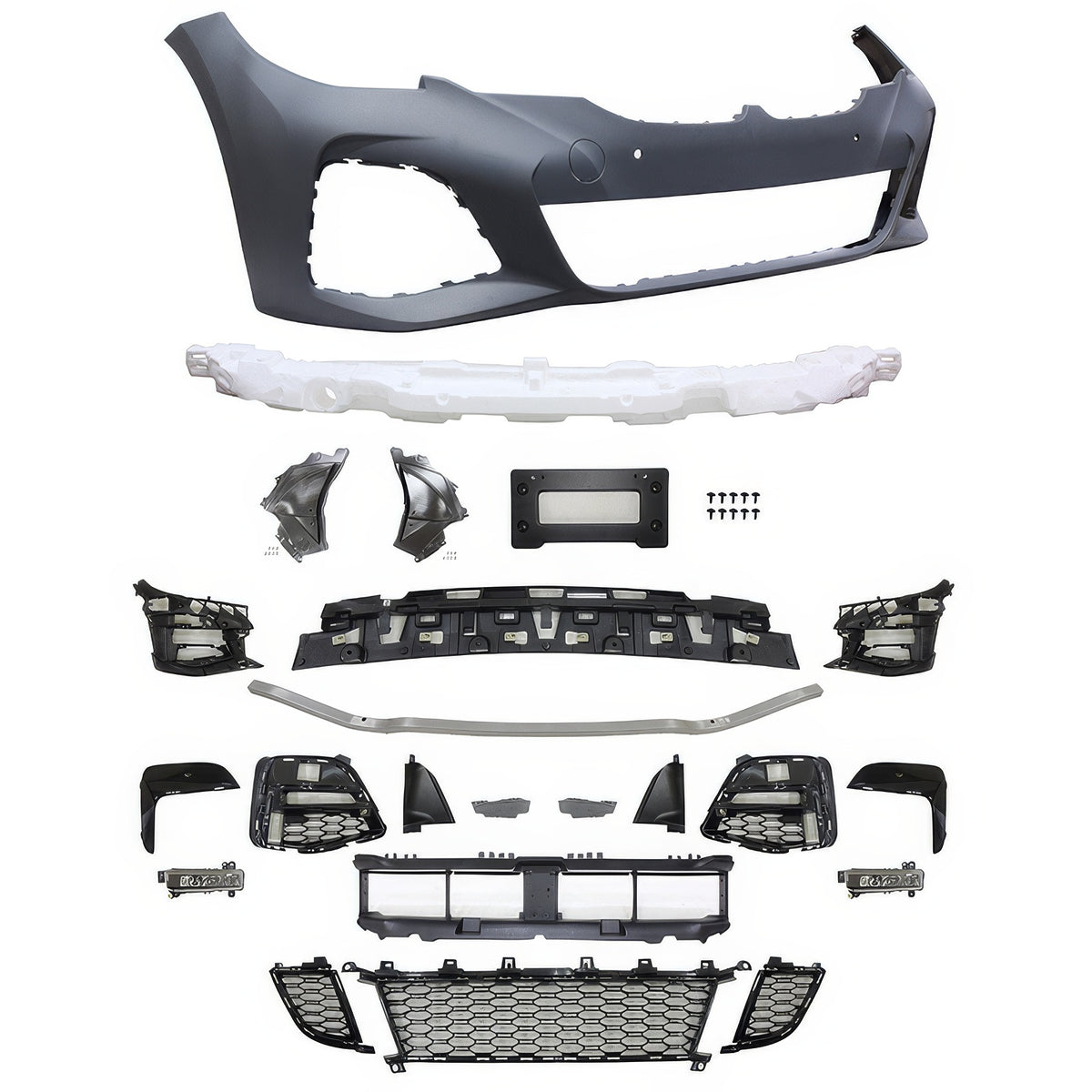 2019-2022 BMW 3 Series G20 Sedan M-Tech Style Black Front Bumper Cover