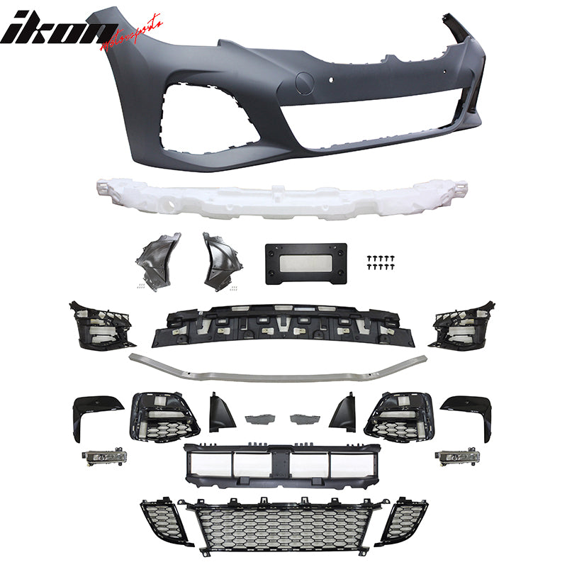 2019-2022 BMW G20 Sedan M-Tech Black Front Rear Bumper Side Skirts