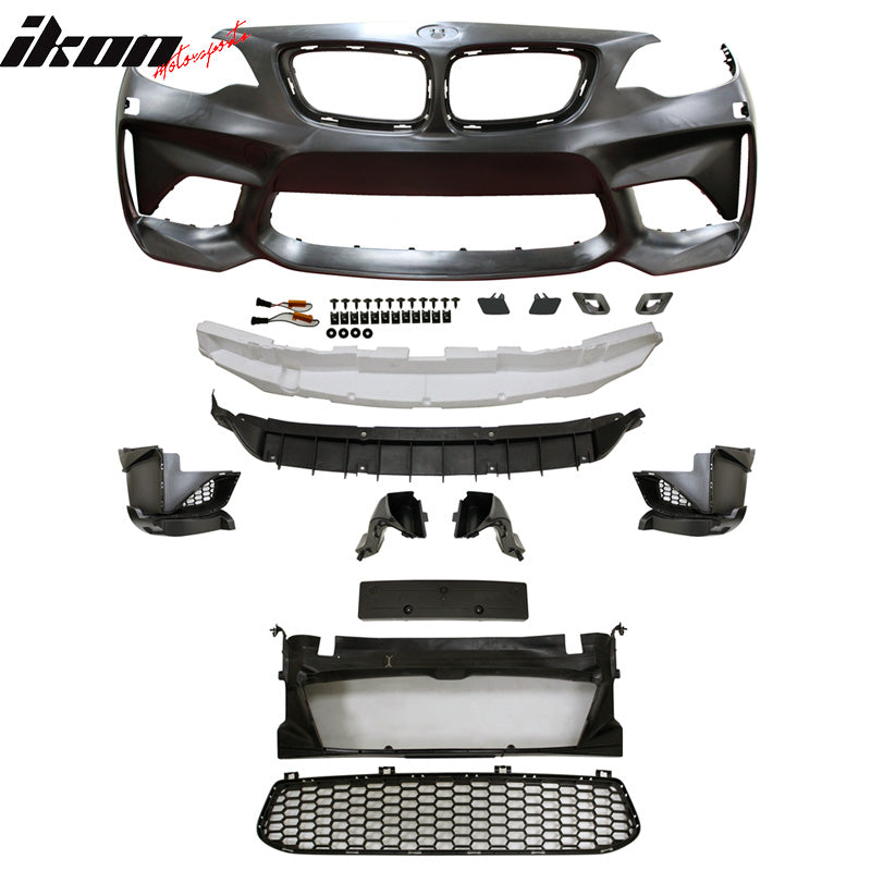 2014-2021 BMW F22 F23 2 Series M2 Style Front Bumper Cover Conversion