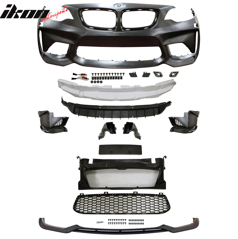 2014-2021 BMW F22 F23 2 Series PP Front Bumper Conversion + Front Lip