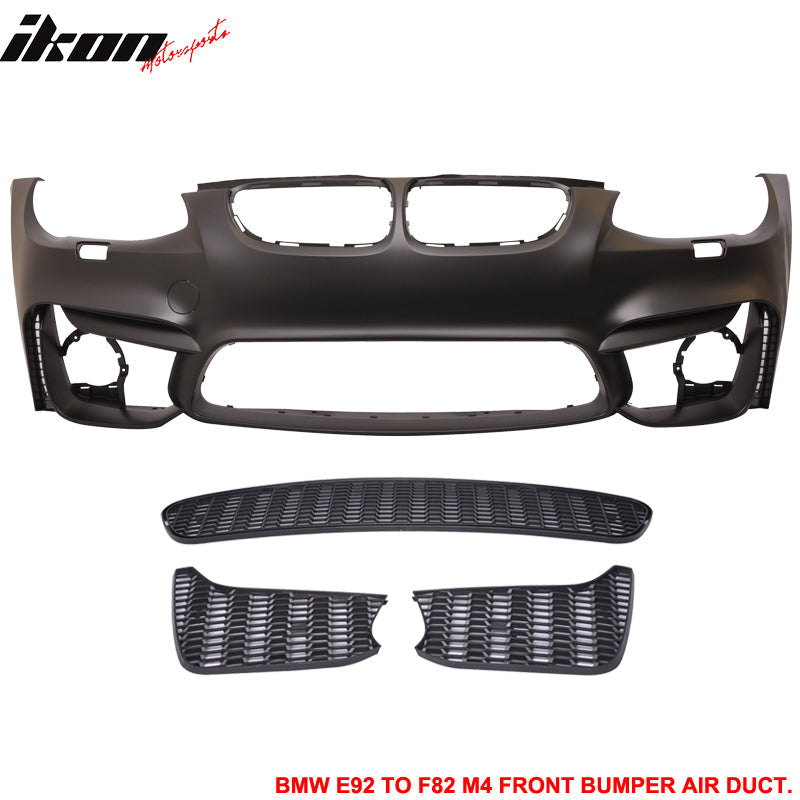 Fits 11-13 E92 LCI M4 Polypropylene Front Bumper Air Duct Mesh Grille