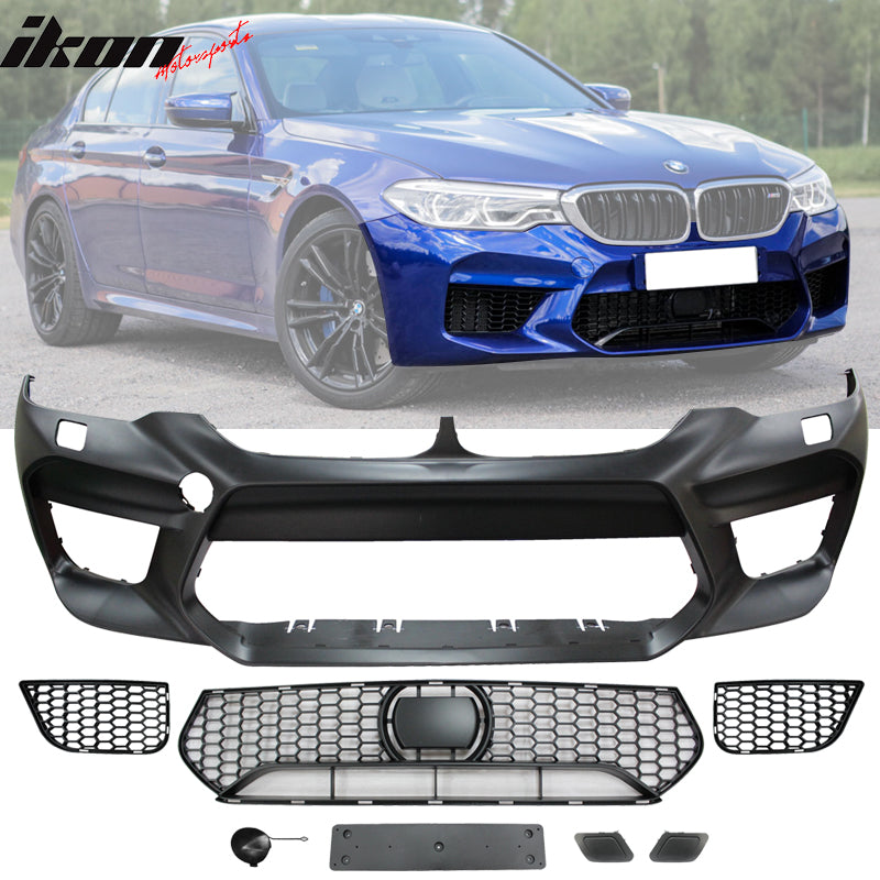 2017-2020 BMW G30 Sedan M5 Style Front + Rear Bumper w/ Diffuser PP