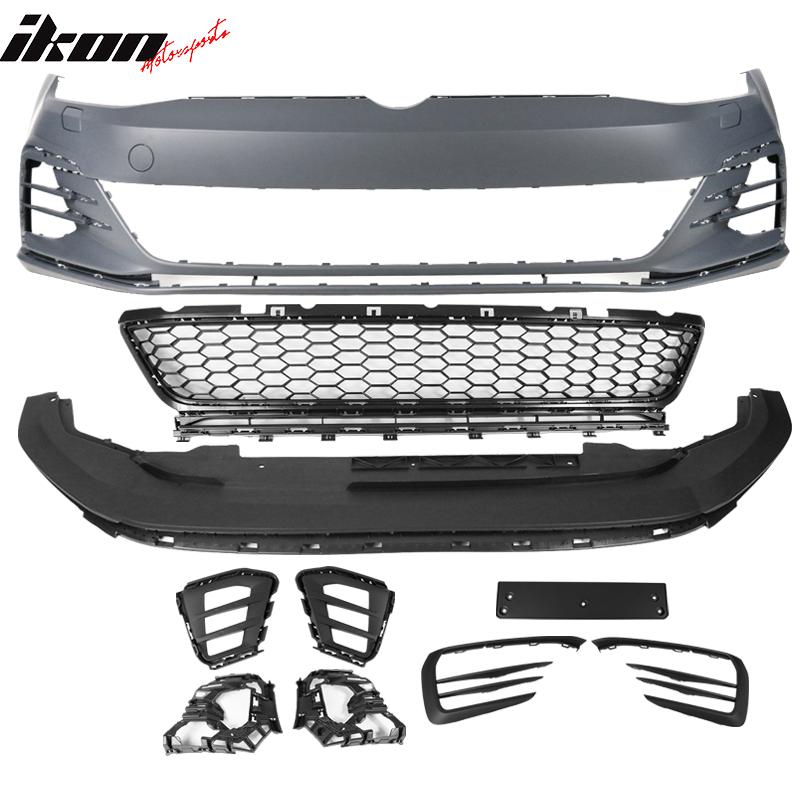 2017-2019 VW Golf MK7 7.5 GTI Front Bumper w/ Fog Lights Grille