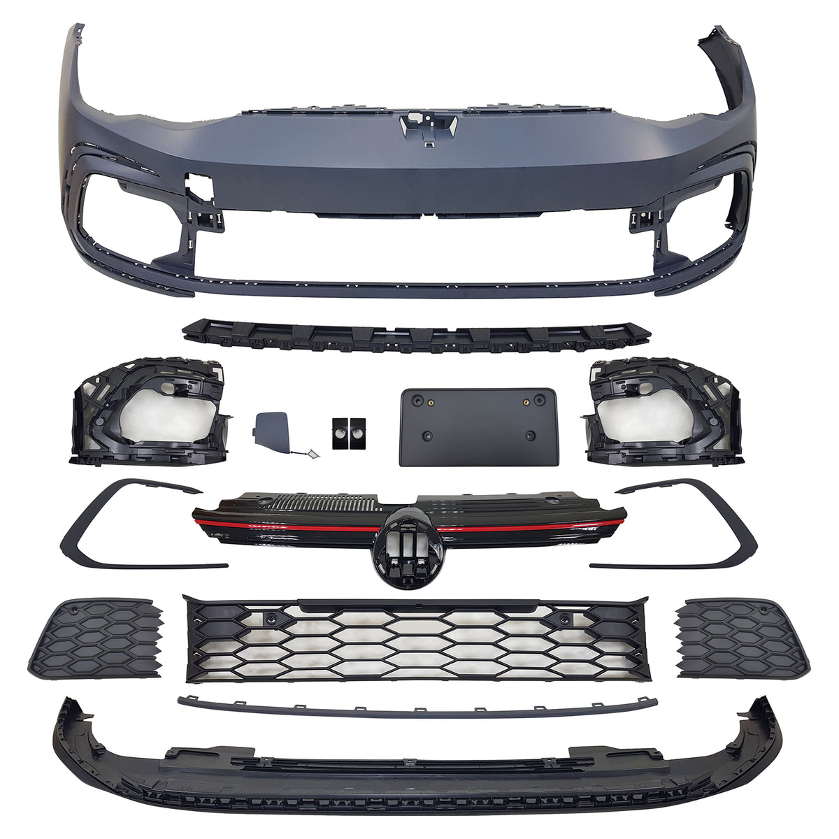2022-2024 Vw Golf GTI MK8 GTI Style Unpainted Front Bumper Cover