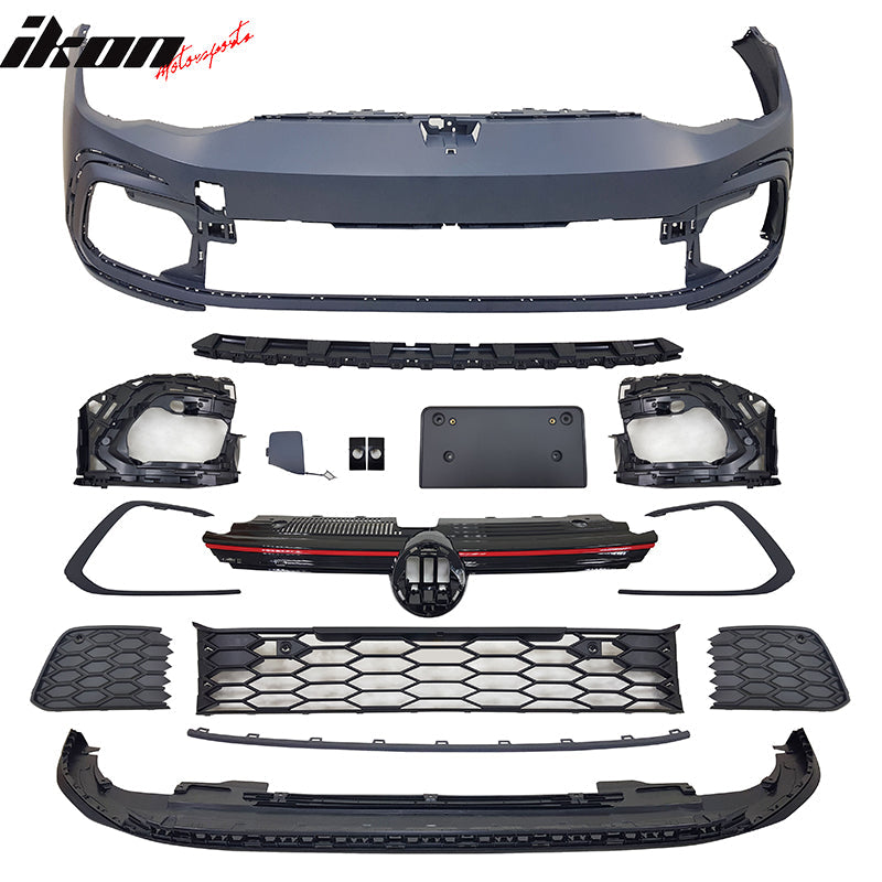 2022-2024 VW Golf GTI MK8 GTI Style Front Rear Bumper Cover Side Skirt