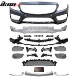 Fits 15-18 Benz C-Class W205 Front Bumper - PP