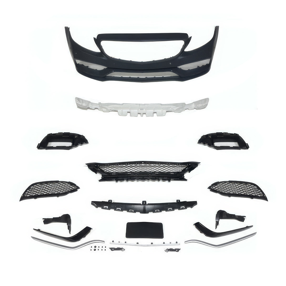Fits 15-18 Benz W205 C-Class C63 PP Front Bumper Kit