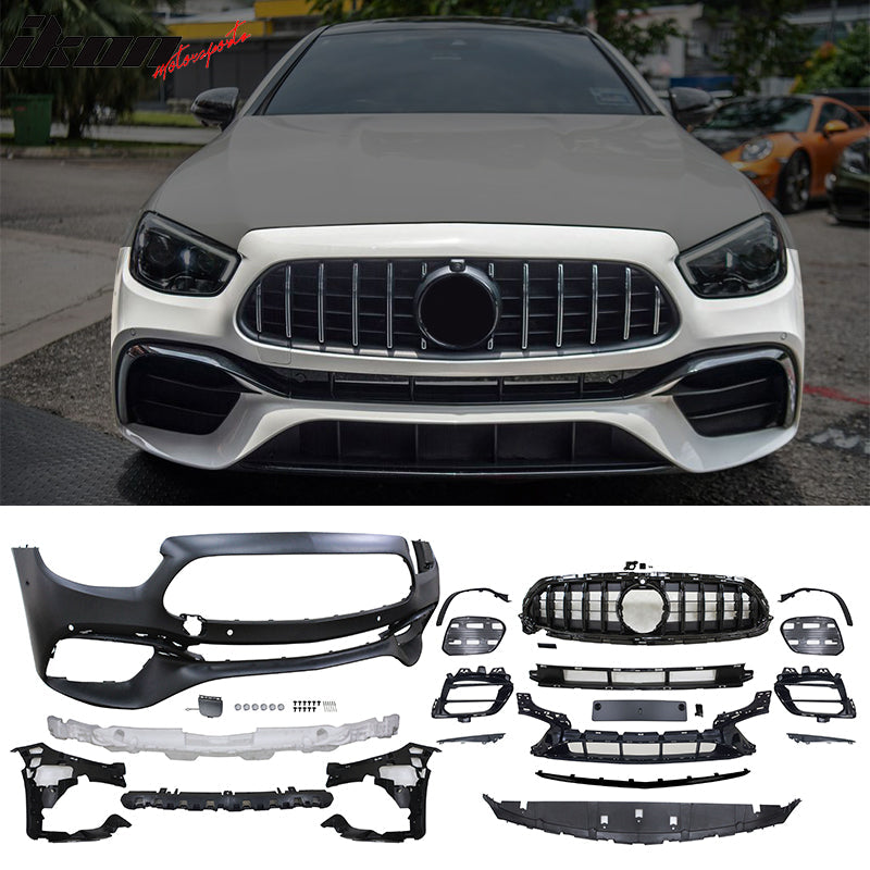 2021-2023 Benz W213 E Class Front Rear Bumper Hood Grille Side Skirts