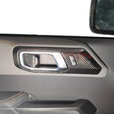 Real Carbon Fiber Interior Door Handle Trim Covers For 2021+ Ford Bronco