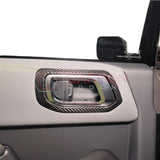 Real Carbon Fiber Interior Door Handle Trim Covers For 2021+ Ford Bronco