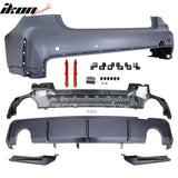 2019-2023 BMW G20 M3 Style Bumper for Round Tips&Side Skirt w/ Light