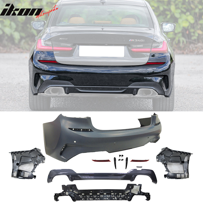 2019-2022 BMW G20 Unpainted M340 Front Rear Bumpers M-Tech Side Skirts