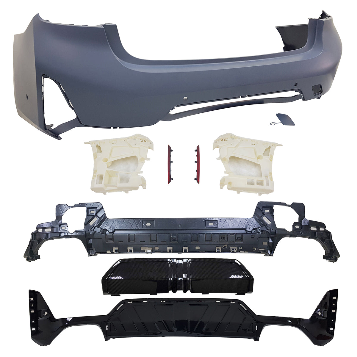 2023-2026 BMW G20 3-Series LCI M340i M-P Style Rear Bumper Cover Set