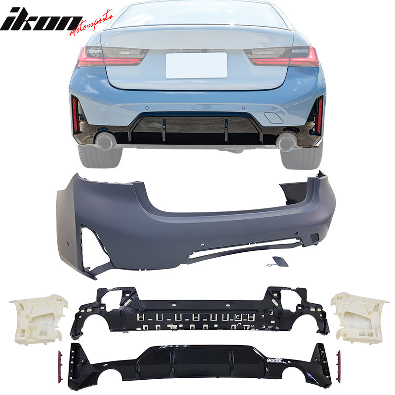 2023-2026 BMW G20 3-Series LCI& M340i Front Rear Bumper+Side Skirt w/ Light