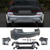 2019-2022 BMW 3 Series G20 M-Tech Black Front Rear Bumper Side Skirts