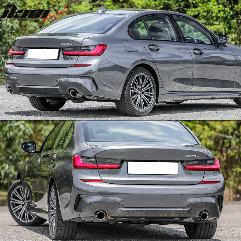 2019-2022 BMW 3 Series G20 Sedan M-Tech Style Black Rear Bumper Cover