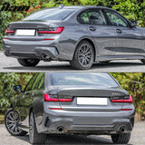2019-2022 BMW 3 Series G20 Sedan M-Tech Style Black Rear Bumper Cover