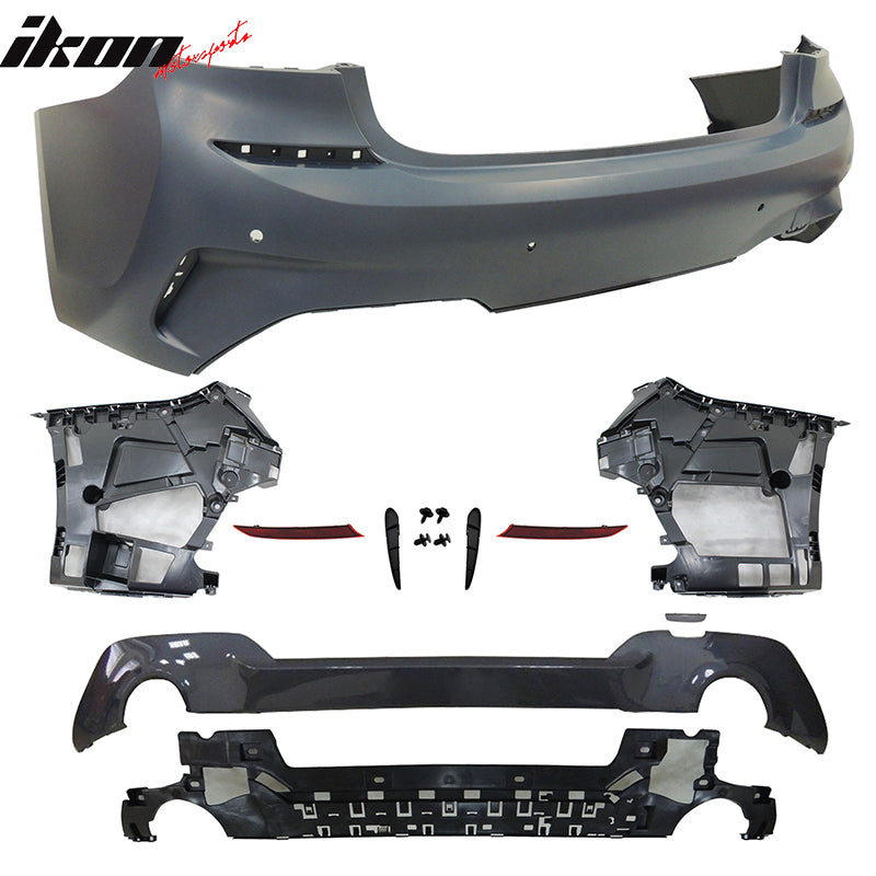 2019-2022 BMW 3 Series G20 M-Tech Black Front Rear Bumper Side Skirts