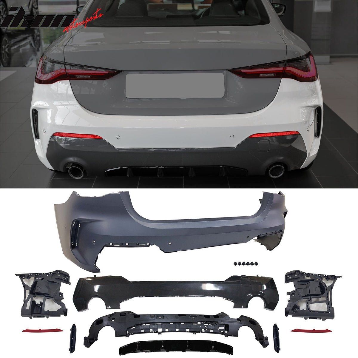2021-2027 BMW 4-Series G22 G23 Front + Rear Bumper Cover + Side Skirts