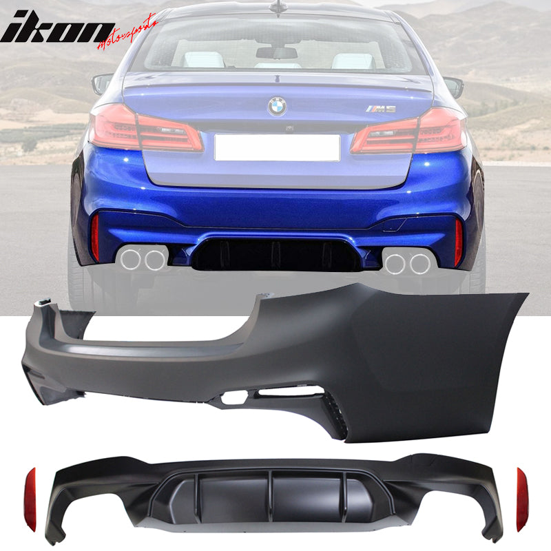 2017-2020 BMW G30 Sedan M5 Style Front + Rear Bumper w/ Diffuser PP
