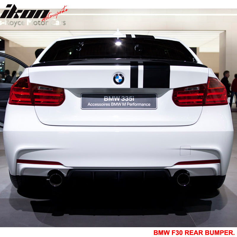 2012-2018 BMW F30 335i MP Single Muffler Twin Outlet Rear Bumper Cover