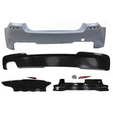 2011-2016 BMW F10 5-Series MTech Style Single Outlet Rear Bumper Cover