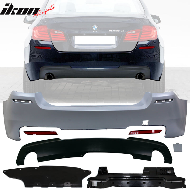 2014-2016 BMW F10 LCI Mtech Front Bumper + Rear Bumper W/ Twin Outlet