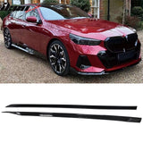 2024-2026 BMW G60 5-Series Sedan M-Sport Style Gloss Black Side Skirts