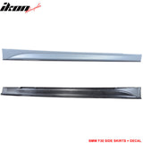 Fits 12-18 F30 PP Msport Side Skirts Rocker Panel + Splitter Extension