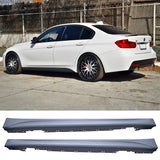 2012-2018 BMW F30 3-Series M-Tech Style Unpainted Side Skirts PP Pair