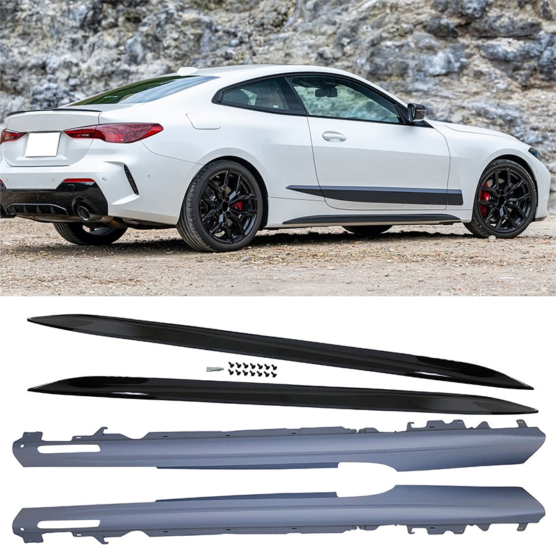2021-2026 BMW 4-Series G22 G23 2Dr MP Style Side Skirts + Rocker Panel