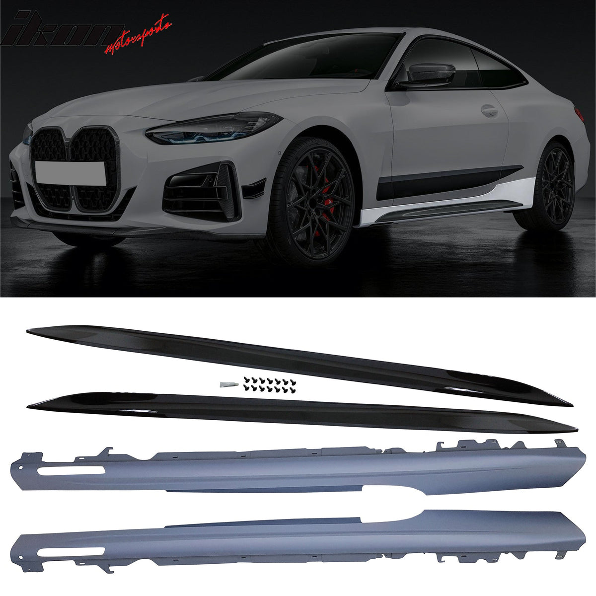 2021-2027 BMW 4-Series G22 G23 Front + Rear Bumper Cover + Side Skirts