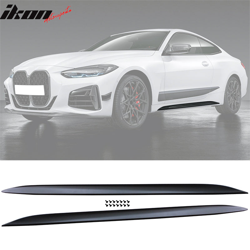 2021-2025 BMW G22 G23 4 Series M-Performance Black Side Skirt Pair