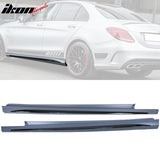 2015-2018 Benz W205 C-Class C63 AMG Style Unpainted Side Skirts PP