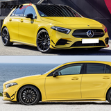 2020-2022 Benz W177 A35 AMG Front Bumper Lip with Gloss Moulding PP