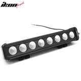 15" 80W 8 LED 1 Row 60 Degree Flood LED Work Light Bar Spot Flood Combo Truck SUV ATV Off Road For Universal Black